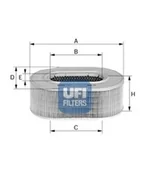 Filtry powietrza - Filtr powietrza UFI Filtry 27.648.00 - miniaturka - grafika 1