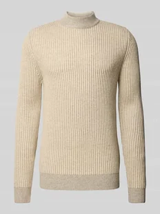 Sweter z dzianiny z prążkowanymi wykończeniami - Swetry męskie - miniaturka - grafika 1