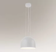 Lampy sufitowe - Shilo Wisząca LAMPA loft IWATE 7841 metalowa OPRAWA okrągły ZWIS industrialny biały 7841 - miniaturka - grafika 1