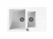 Zlewozmywaki - CADIT 50 kol. 91 CZARNY (1000x500) zlew Granital 1 kom. z syfonem POP-UP 3 1/2" - miniaturka - grafika 1