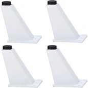 Zawiasy, okucia i inne akcesoria - Aluminiowe nóżki meblowe skośne, wymienne nóżki do sofy, wysokość 92 mm (białe, 4 sztuki) - miniaturka - grafika 1