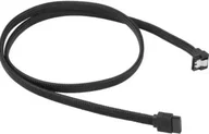 Kable komputerowe i do monitorów - Sharkoon SATA III Kabel kątowy z oplotem - czarny - 75 cm (RIBC3032) - miniaturka - grafika 1