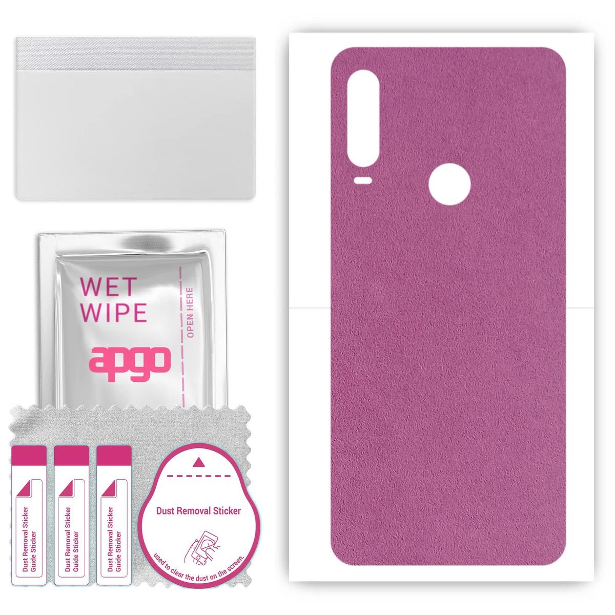 Folia naklejka skórka strukturalna na TYŁ Zamsz do TCL L10 Pro - Zamsz Fioletowy - apgo SKINS