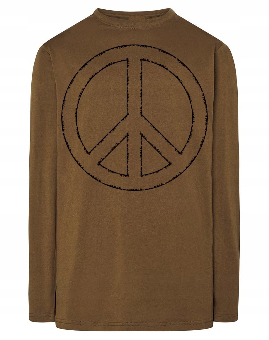 Longsleeve męski nadruk Pacyfka Znak Pokój r.XL