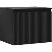 Szafki łazienkowe - Mexen Rivel szafka łazienkowa podumywalkowa 60 cm z blatem, 1 szuflada, ryflowana , czarna mat - 91A20-06047-1-BFC71 - miniaturka - grafika 1