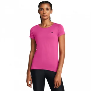 Damska koszulka treningowa Under Armour Tech Mesh SS - różowa - UNDER ARMOUR - Koszulki sportowe damskie - miniaturka - grafika 1
