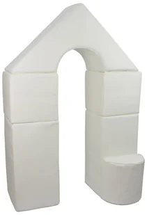 mini zamek 6 dużych klocków piankowych do zabawy żłobków przedszkoli (biały) - Klocki - miniaturka - grafika 1