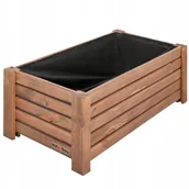 Donice - SKRZYNKA DREWNIANA 60 CM DONICA DONICZKA OGRODOWA OSŁONA NA KWIATY BALKON - miniaturka - grafika 1