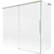 Parawany nawannowe - Mexen Rox L parawan nawannowy 2-skrzydłowy rozsuwany 170 + 70 x 150 cm, transparent, nikiel szczotkowany - 8C9L-170-070-97-00 - miniaturka - grafika 1