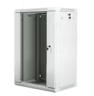Pozostałe akcesoria sieciowe - Szafa instalacyjna RACK wisząca 19'' 18U 600x450 drzwi szklane Lanberg - szara - miniaturka - grafika 1