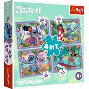 Puzzle - Puzzle 4w1 Szalony dzień Lilo i Stitch (34633). od 4 lat - miniaturka - grafika 1