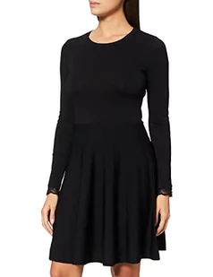 YAS Damska sukienka YASBECCO L/S Knit Dress sukienka, czarna, XL - Sukienki - miniaturka - grafika 1