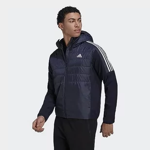adidas Męska kurtka hybrydowa Essentials z izolacją z kapturem (średnia), Legend Ink, normalna, Atrament legendy, rozmiar uniwersalny - Kurtki męskie - miniaturka - grafika 1
