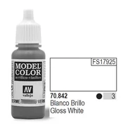 Akcesoria do gier planszowych - Vallejo 70842 Model Color 17 ml Gloss White 70.842 - miniaturka - grafika 1