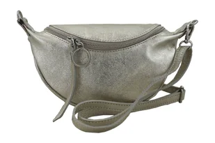 Saszetka nerka skórzana damska - Złota - Nerki Saszetka nerka skórzana damska - Złota - Nerki - miniaturka - grafika 1