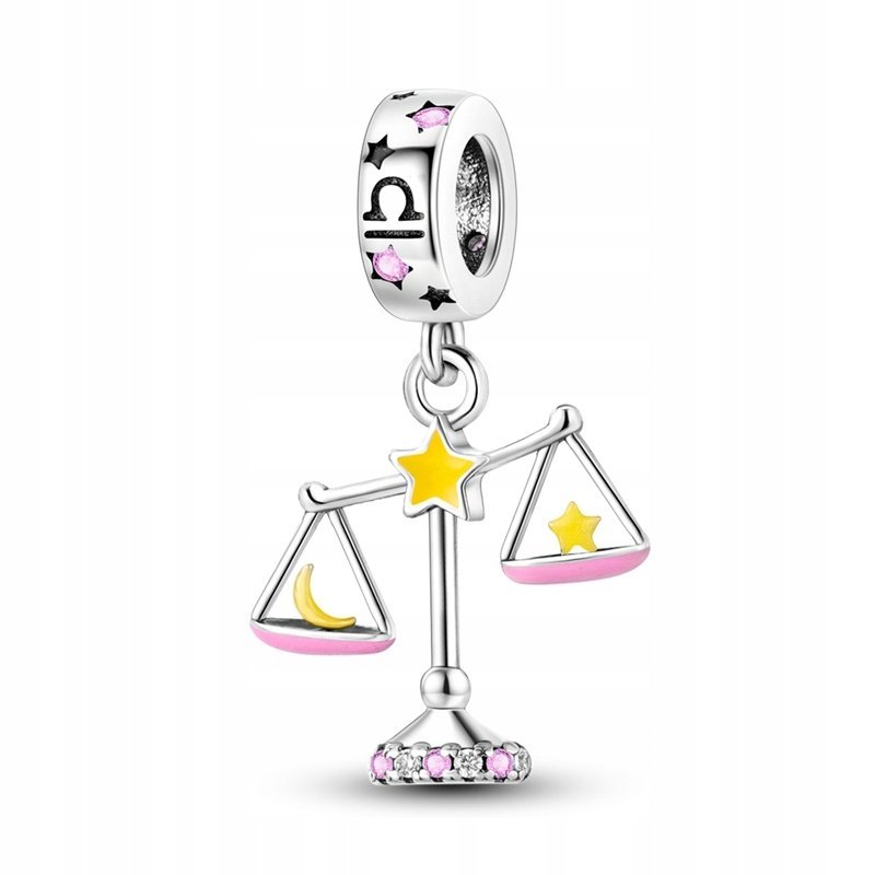 CHARMS ZAWIESZKA SREBRNA CHARMS ZNAK ZODIAKU WAGA CHARMSY BEADS ORYGINALNY