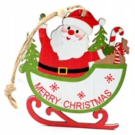 Bombki - DREWNIANA ZAWIESZKA NA CHOINKĘ BOMBKA DEKORACJA DOMU RÓŻNE WZORY - miniaturka - grafika 1