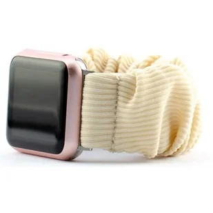 Pasek LUNA do Apple Watch 3/4/5/6/7/8/9/SE (38/40/41mm) A00311 Beżowy - Akcesoria do smartwatchy - miniaturka - grafika 1