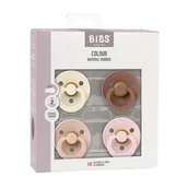 Smoczki uspokajające - BIBS COLOUR ROUND zestaw 4 szt smoczków niemowlęcych, roz 6-18 mcy - miniaturka - grafika 1