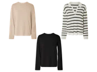 Swetry damskie - esmara® Sweter damski z cienkiej dzianiny - miniaturka - grafika 1