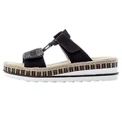 Sandały damskie - Rieker Sandały damskie V7947, Czarny 00, 41 EU - miniaturka - grafika 1