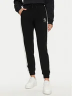 Spodnie sportowe damskie - Guess Spodnie dresowe Elea V4YB02 KCDN0 Czarny Regular Fit - miniaturka - grafika 1