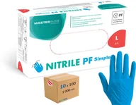 Rękawiczki jednorazowe - Master Glove Nitrile PF Simple rękawice nitrylowe L niebieskie 10 op. (1000 szt.) - miniaturka - grafika 1