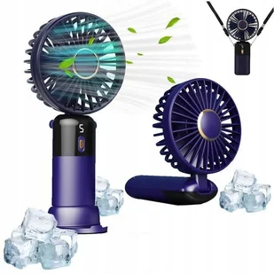 Mały wentylator biurkowy USB 5 trybów Supero Mini Hand Held Fan S02 fioletowy - Gadżety USB - miniaturka - grafika 1