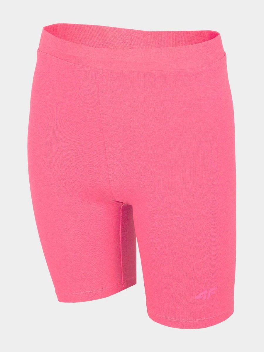 4F Dziewczęce spodenki za kolano sportowe różowe 158/164CM legginsy
