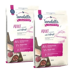 Sanabelle Adult Karma sucha Drób 2x10 kg - Mokra karma dla kotów - miniaturka - grafika 1
