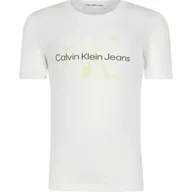 Koszulki dla chłopców - CALVIN KLEIN JEANS T-shirt MONOGRAM PRINT LOGO | Regular Fit - miniaturka - grafika 1