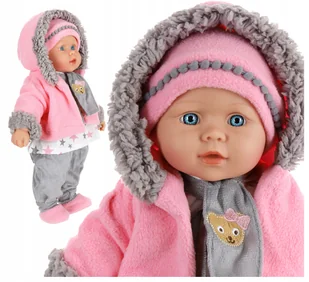 Lalka bobas jak żywa interaktywna Duża miękka mówi uczy 2języki śpiewa 41cm - Lalki dla dziewczynek - miniaturka - grafika 1