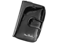 Portfele - Pierre Cardin, Portfel skórzany damski, 02, Leaf 115, czarny, mały - miniaturka - grafika 1