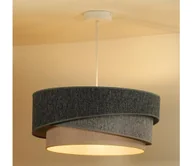 Lampy sufitowe - Duolla-Żyrandol na lince KOBO ECO REC. 1xE27/15W/230V śr. 45 cm zielony/szary/kremowy - miniaturka - grafika 1