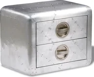 Ławy i stoliki kawowe - vidaXL Stolik boczny Aviator aluminiowy w stylu samolotu vintage - Stolik boczny - Stoliki boczne - Stolik kawowy - Stolik do przechowywania - miniaturka - grafika 1