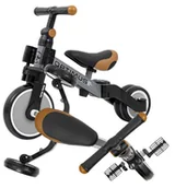 Rowerki biegowe - ROWEREK BIEGOWY 3w1 trójkołowy rower dla 1 2 3 latka lat Rowerek 3w1 Optimus Grey szary - miniaturka - grafika 1