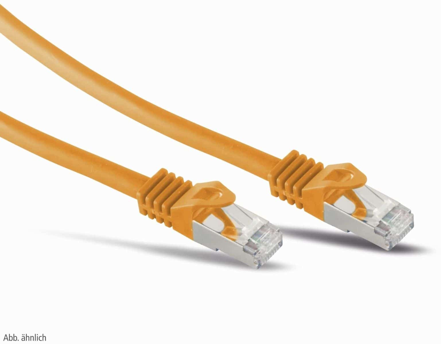 Kabel sieciowy S/CONN o maksymalnej łączności - kabel krosowy RJ45 S/FTP, PIMF, kabel surowyCat.7, bezhalogenowy, pomarańczowy, 0,5 m (75511-0,5O)