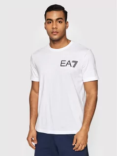 Koszulki męskie - Emporio Armani EA7 T-Shirt 3LPT28 PJ02Z 1100 Biały Regular Fit - grafika 1