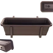 Donice - Skrzynka balkonowa z podstawką i uchwytami Paulin 50cm mokka - miniaturka - grafika 1