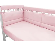 Ochraniacze do łóżeczka - OCHRANIACZ / OSŁONKA NA BARIERKĘ DO ŁÓŻECZKA 70x20 cm BAWEŁNA 100% ROYAL PUDROWY RÓŻ - miniaturka - grafika 1