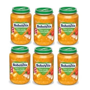 Bobovita Bukiet Warzyw Z Kurczakiem Zestaw 6X190G - Dania dla dzieci - miniaturka - grafika 1