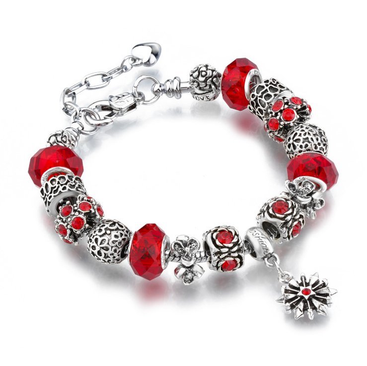 Bransoletka Modułowa Charms Beads Kwiaty