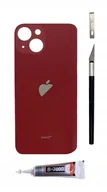 Części serwisowe do telefonów - OEM Panel tylny czerwony do iPhone 13 Big Hole szkło klapka baterii plecki - miniaturka - grafika 1