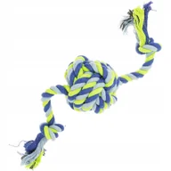 Zabawki dla psów - Zabawka Dla Psa Sznur Pleciony Z Piłką Szarpak - miniaturka - grafika 1