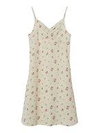 Sukienki - Bestseller A/S Dziewczęca NLFFAURA Strap sukienka, Turtledove/AOP: kolorowe kwiaty, 176, Turtledove/Aop:colored Flowers, 176 cm - miniaturka - grafika 1