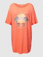 Sukienki - Sukienka T-shirtowa z cekinowym obszyciem - miniaturka - grafika 1