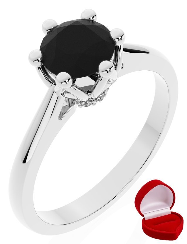 ZŁOTY PIERŚCIONEK ZARĘCZYNOWY 585 14k BRYLANT CZ. 0,70 ct BIAŁE ZŁOTO R22