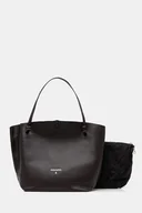 Torebki damskie - Patrizia Pepe torebka skórzana kolor brązowy 2B0130 L148 - miniaturka - grafika 1