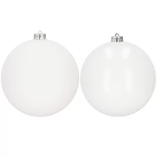 Bombki choinkowe 2 szt. zawieszki na choinkę ozdoby świąteczne 15 cm białe - Bombki - miniaturka - grafika 1