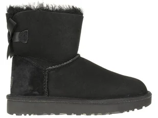 UGG, Buty damskie, Mini Bailey Bow II, czarny, rozmiar 38 - Botki damskie - miniaturka - grafika 1
